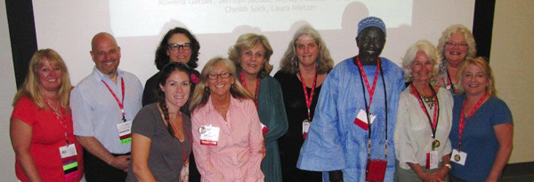 Jeanne Meyers (5th from right) with MY HERO Board members and teachers from around the world take part in The MY HERO Project